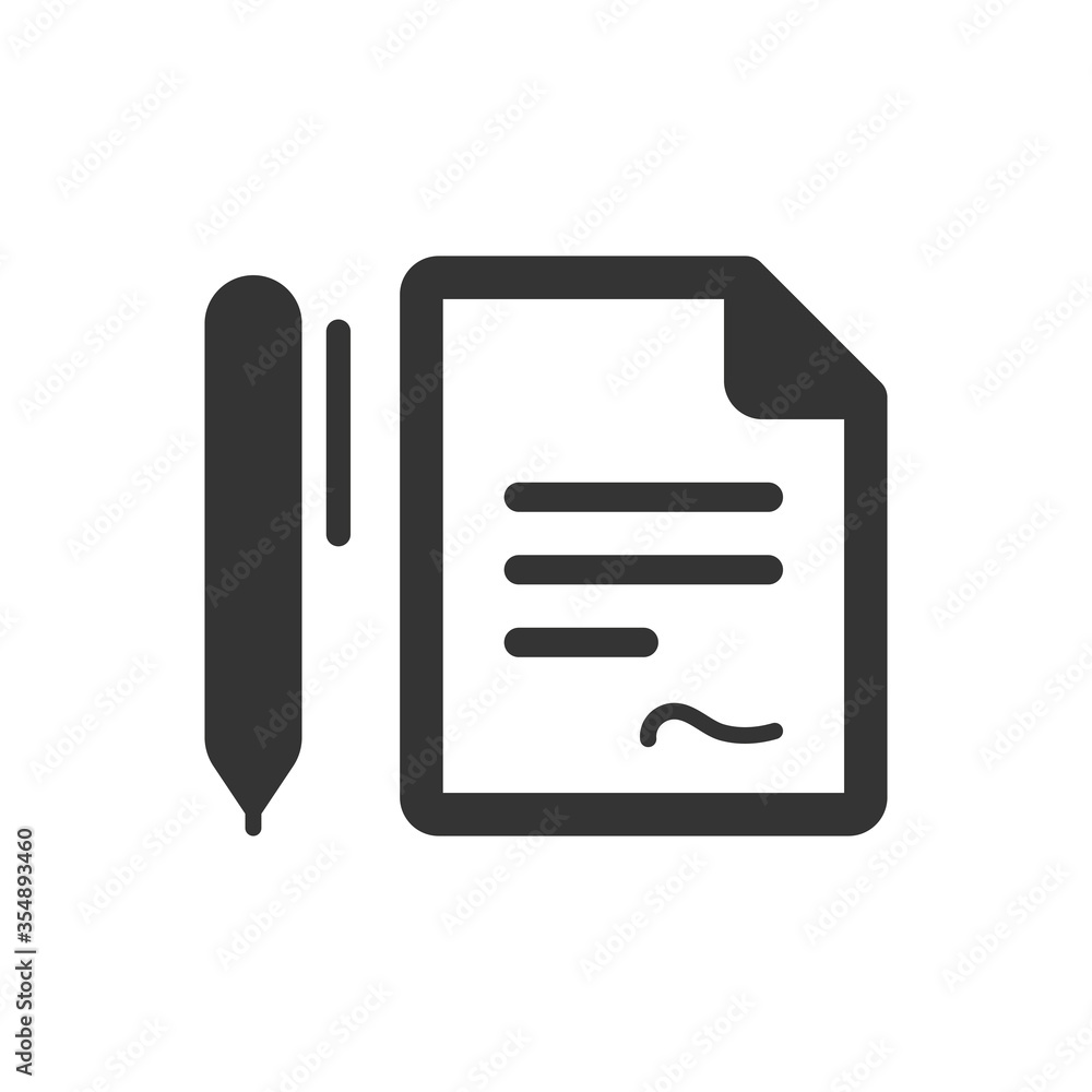 Business Contract Icon Business Contract Icon