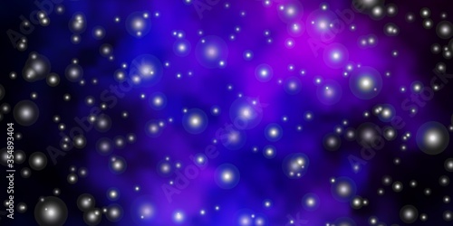 Fototapeta Naklejka Na Ścianę i Meble -  Dark Pink, Blue vector texture with beautiful stars. Modern geometric abstract illustration with stars. Pattern for new year ad, booklets.
