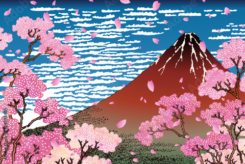 凱風快晴　桜＆花びらバージョン