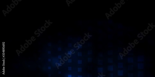 Dark BLUE vector background with rectangles. Modern design with rectangles in abstract style. Modern template for your landing page.