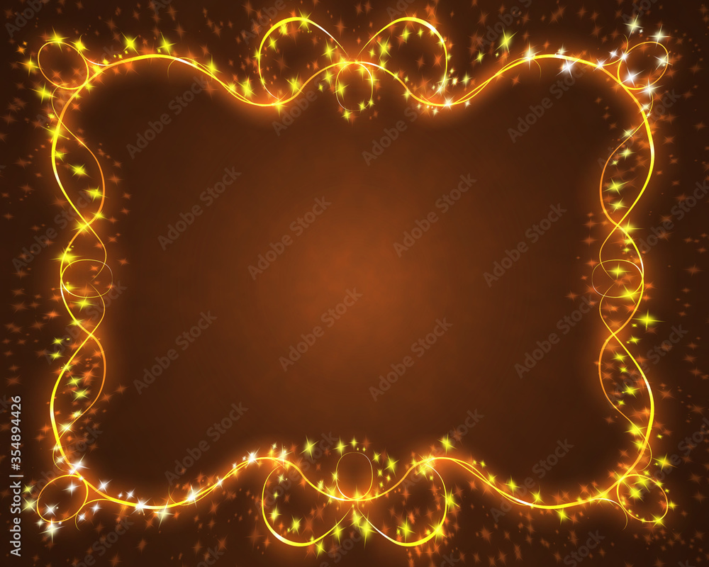 frame of the burning elements Stock Illustration | Adobe Stock