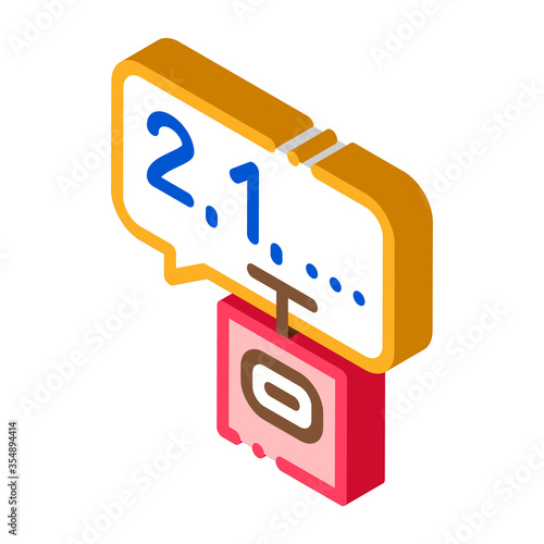 Countdown To Bang Icon Vector. Isometric Countdown To Bang sign. color isolated symbol illustration