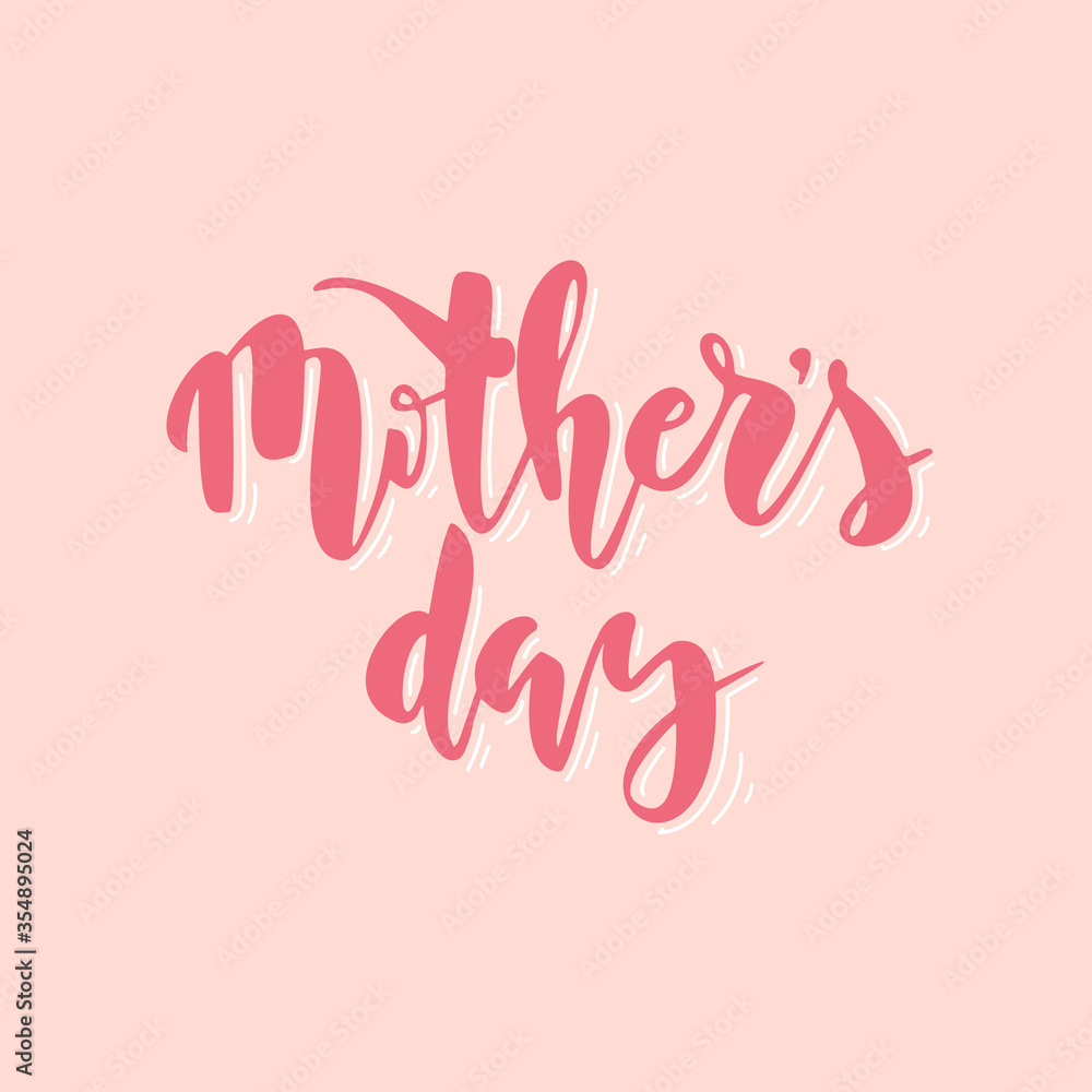 Fototapeta premium Mother's day hand drawn lettering