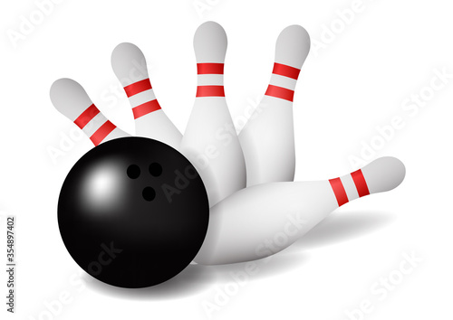 Bowling strike icon.
