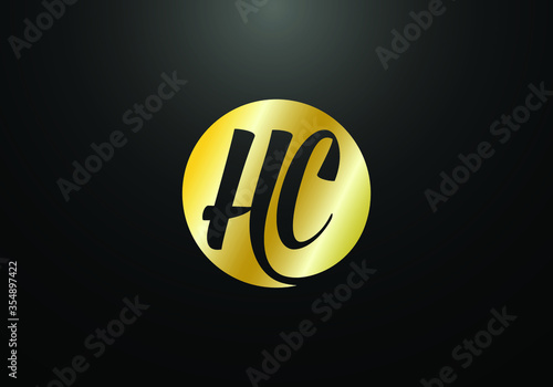 Initial Monogram Letter H C Logo Design Vector Template. HC Letter Logo Design