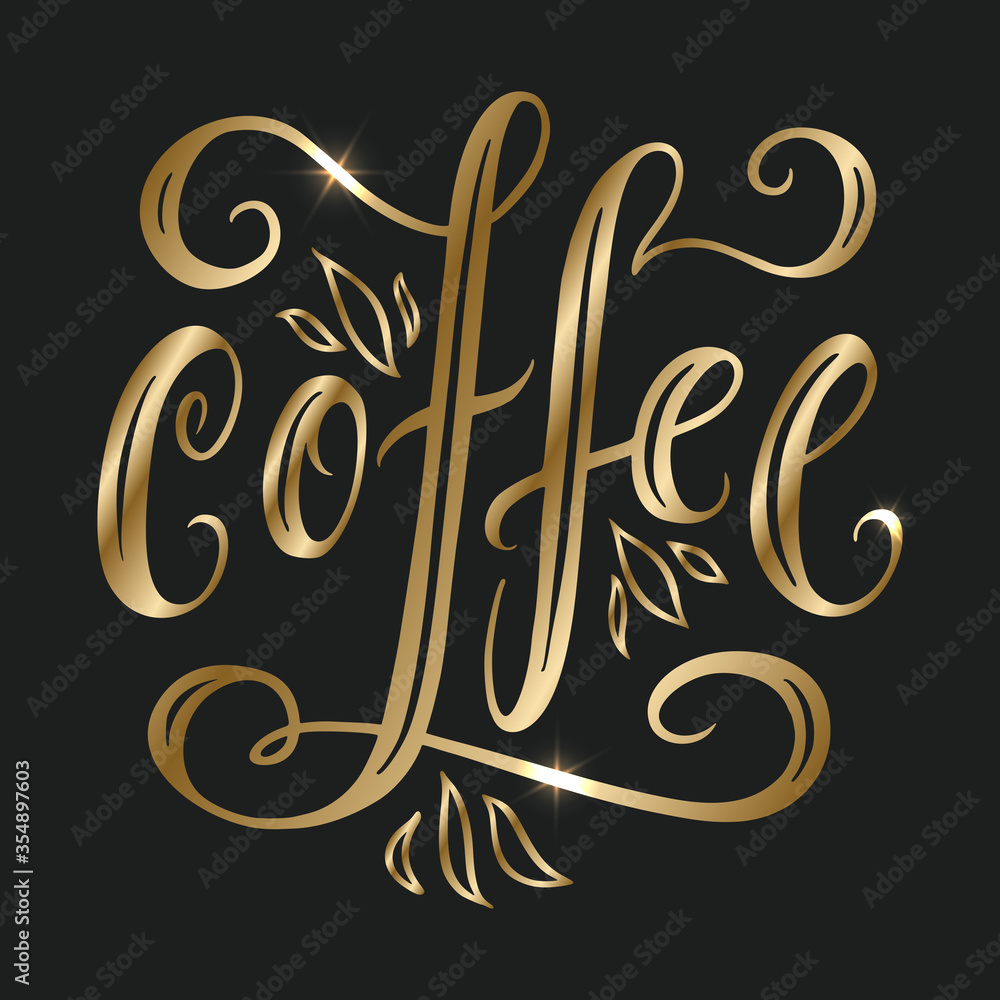 Coffee hand drawn typography lettering poster Coffee hand drawn typography lettering poster