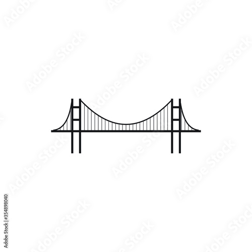 istanbul bridge icon vector