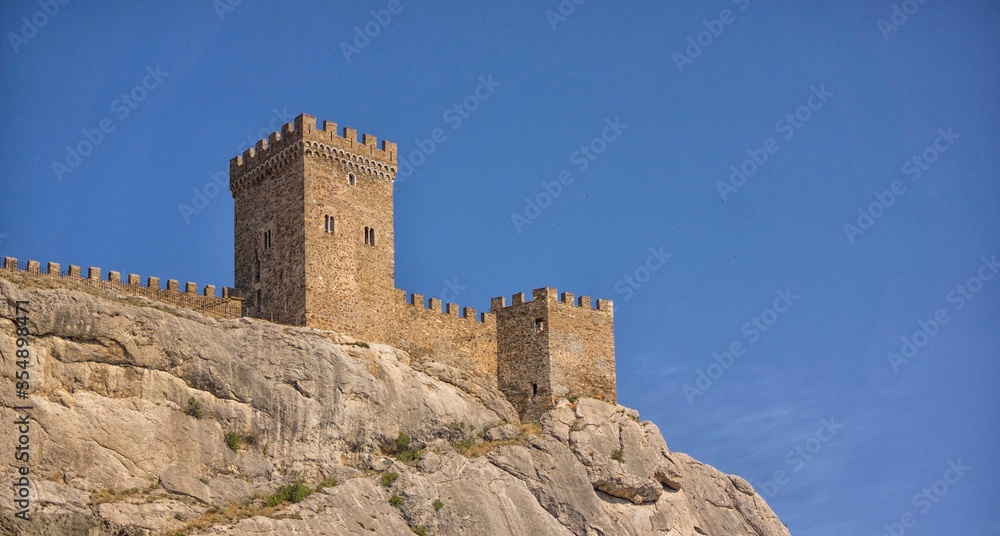 Genoese fortress in Sudak in the Republic of Crimea