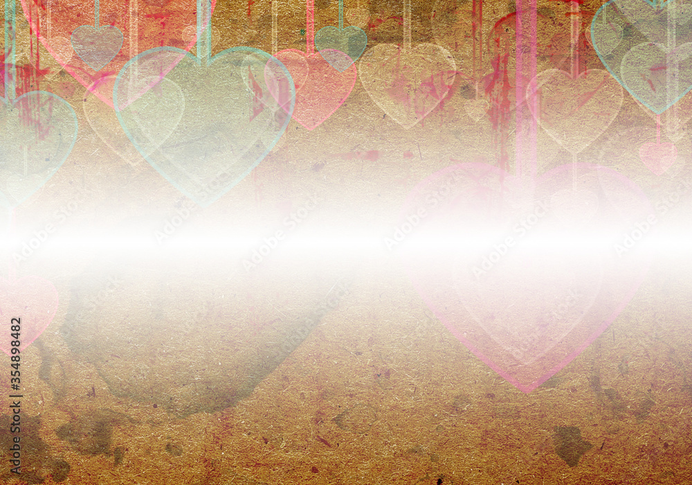 Fototapeta premium Heart on Grange background