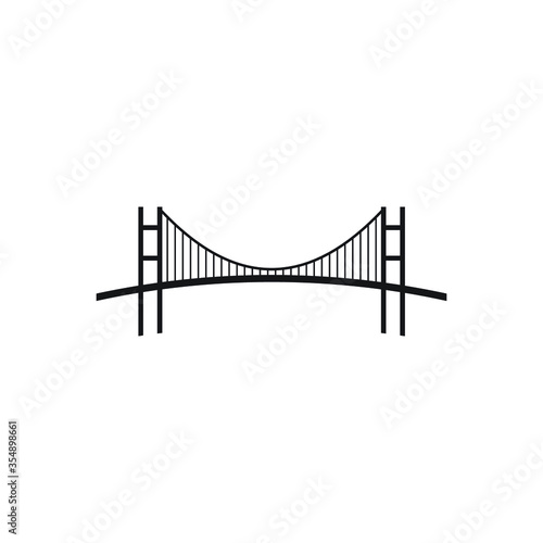 istanbul bridge icon vector