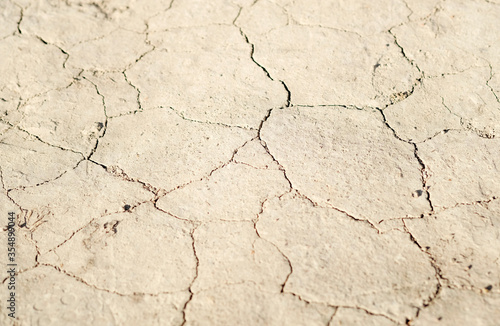 Dry soil texture on the ground without rain