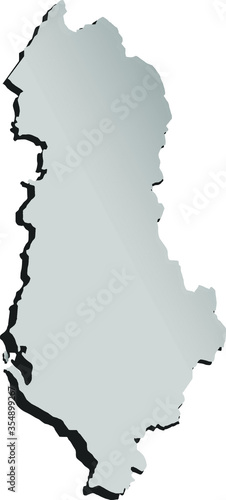 High detailed vector map - Albania
