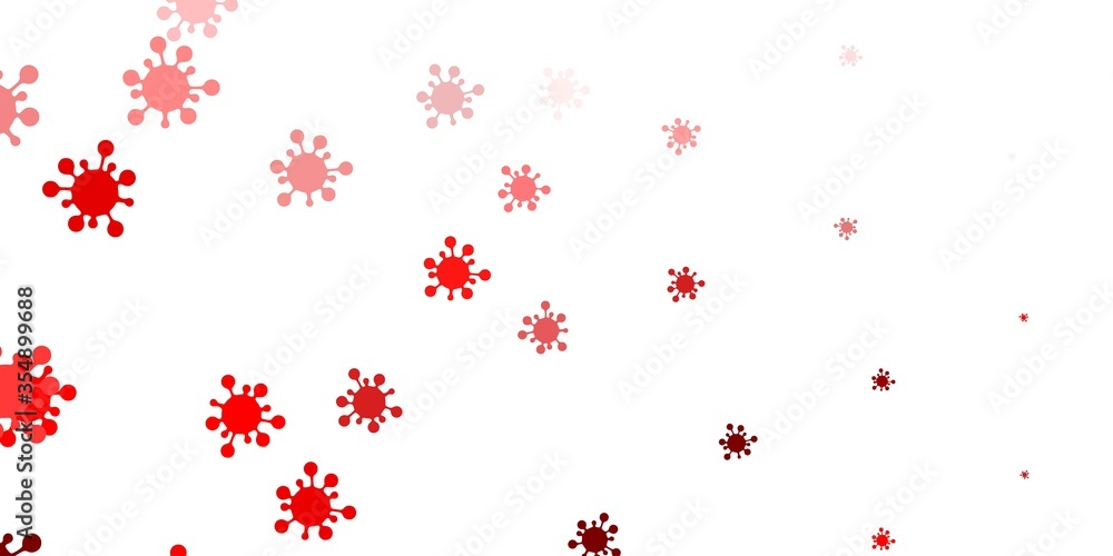 Light orange vector background with covid-19 symbols. Light orange vector background with covid-19 symbols.