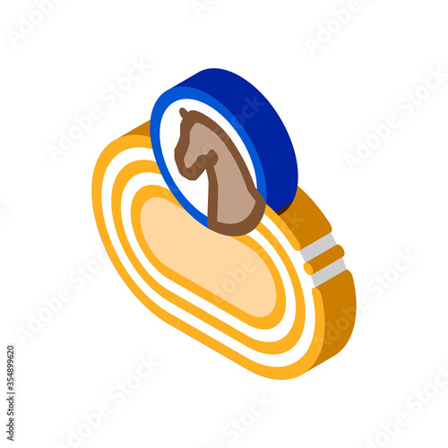 Hippodrome Track Icon Vector. Isometric Hippodrome Track sign. color isolated symbol illustration