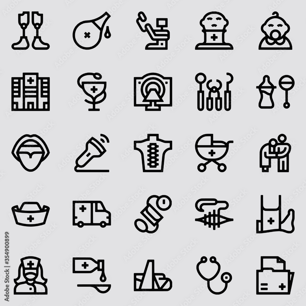 Vector Illustration Nursing Icon Set Vol. 1| Vector Line Icon | Nursing Vector Icon | Single Vector Icon Vector Illustration Nursing Icon Set Vol. 1| Vector Line Icon | Nursing Vector Icon | Single Vector Icon