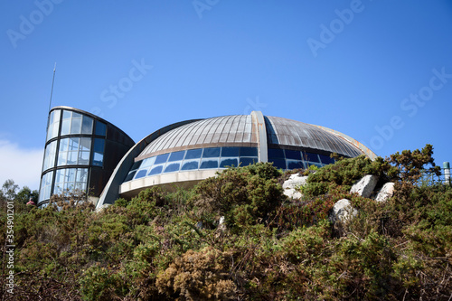Building with round dome on Monte de San Pedro in La Coruña, Galica, Spain, Europe.