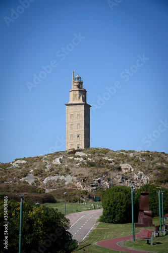 Hercules Tower in La Coruña, Galica, Spain, Europe.