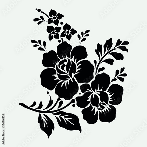 Rose motif design element