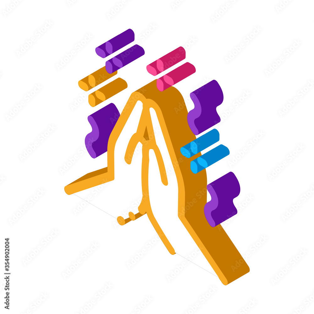 Harmony Hands Icon Vector. Isometric Harmony Hands Sign. Color Isolated Symbol Illustration Harmony Hands Icon Vector. Isometric Harmony Hands Sign. Color Isolated Symbol Illustration