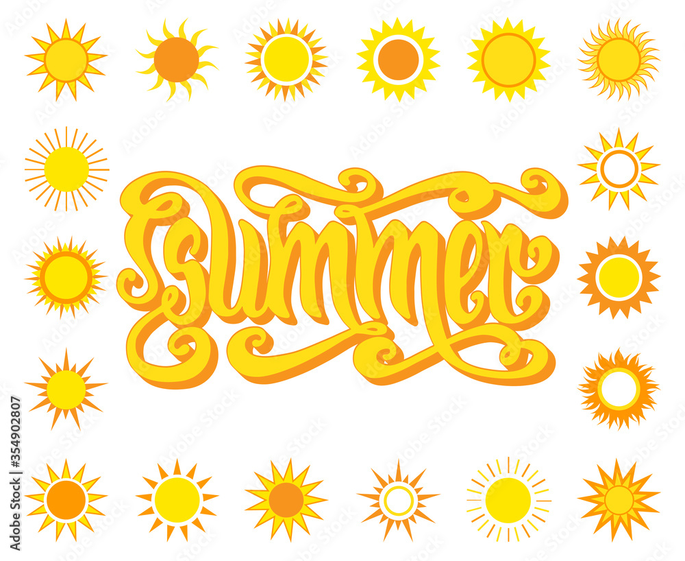 Obraz premium Summer hand lettering