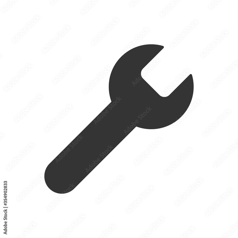 Wrench vector icon Wrench vector icon