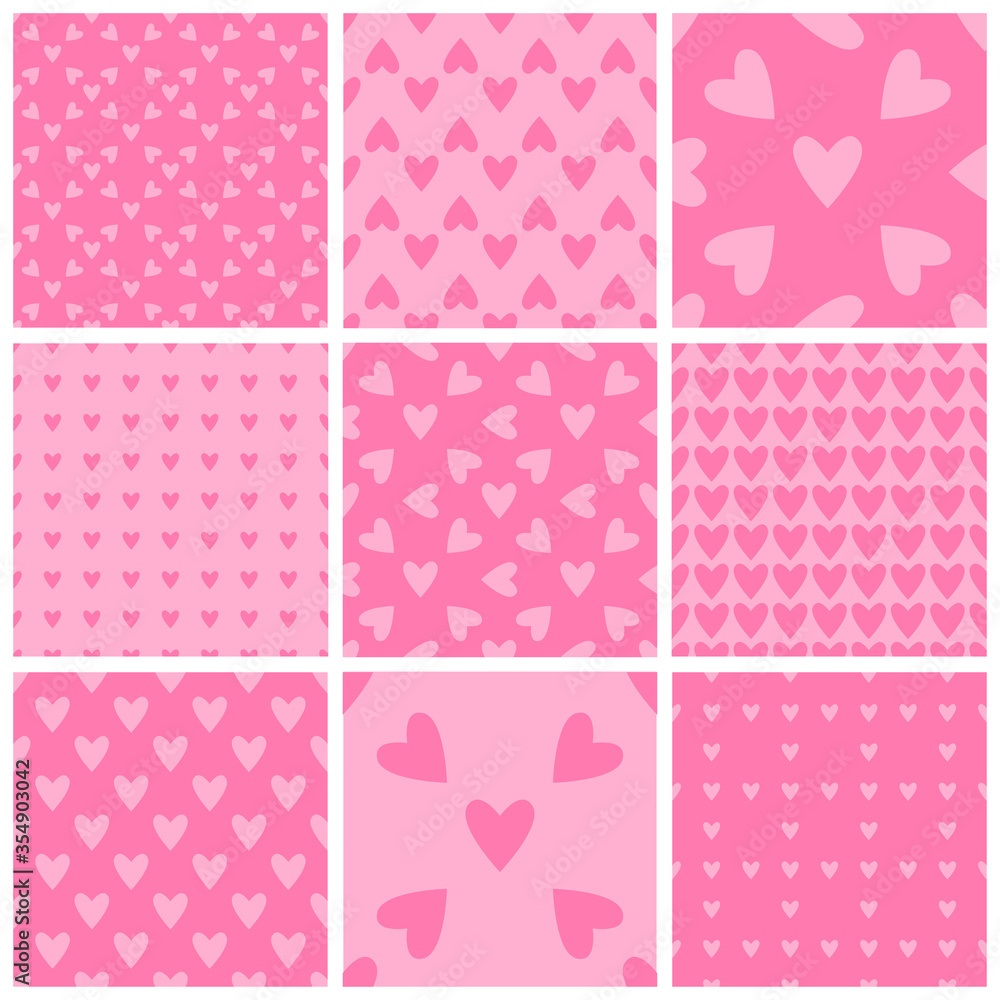 Seamless hearts patterns Seamless hearts patterns