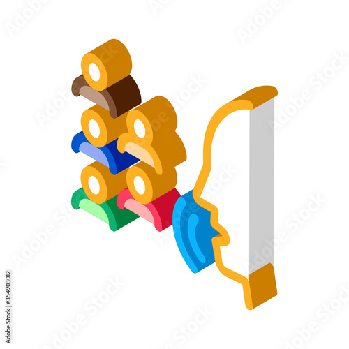 Guide Story for People Icon Vector. Isometric Guide Story for People Sign. Color Isolated Symbol Illustration