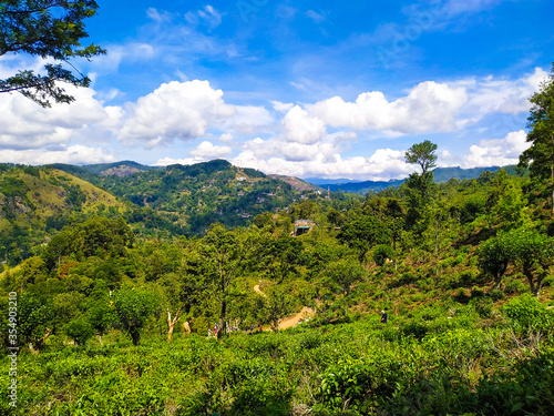 mountain landscape with blue sky