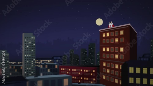 Doctor animated cartoon. Superhero concept.