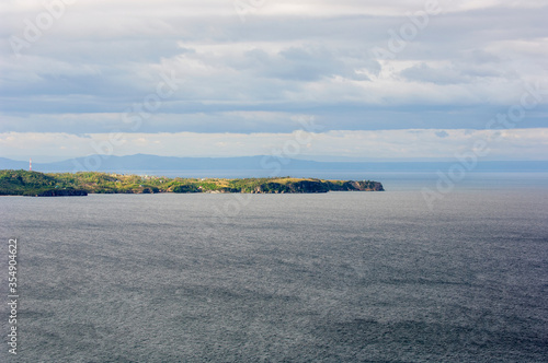 Rocky coastal landscape on island Mindoro, Philippines photo