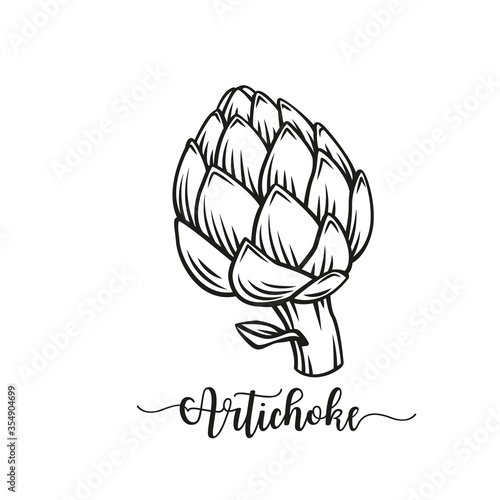 Artichoke green flower heads