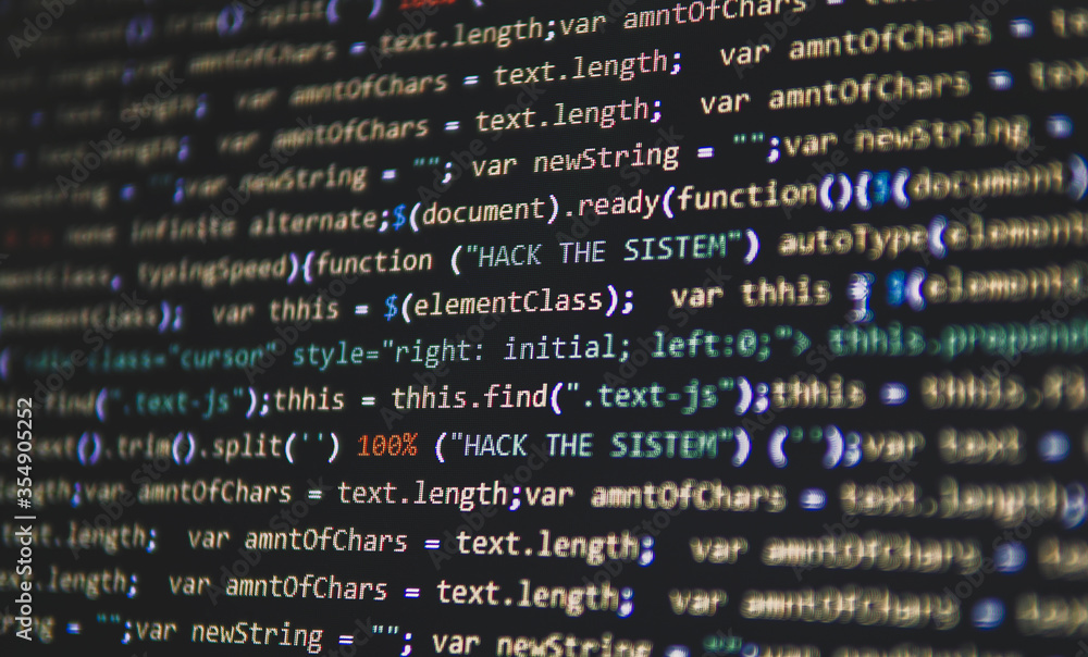 Code Writining - Haker writing code to hak the system Stock Photo ...