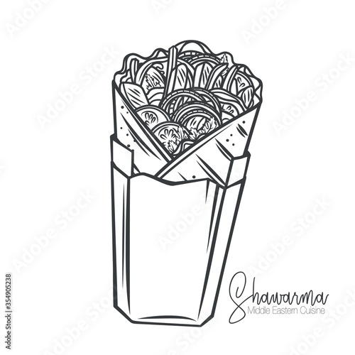 Shawarma or chicken wrap