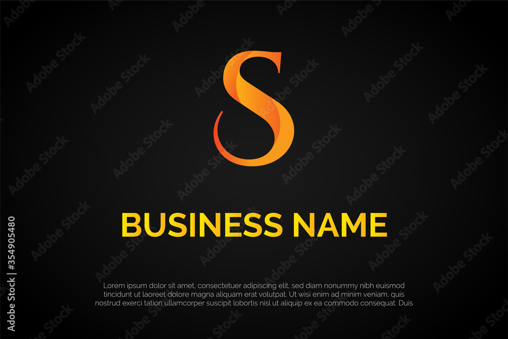 Fototapeta premium S Monogram Logo Template