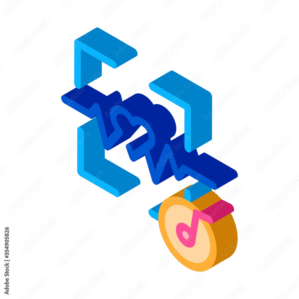 Effect of Music on Heart Rate Icon Vector. Isometric Effect of Music on Heart Rate Sign. Color Isolated Symbol Illustration Effect of Music on Heart Rate Icon Vector. Isometric Effect of Music on Heart Rate Sign. Color Isolated Symbol Illustration