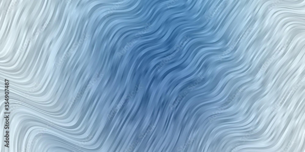 Fototapeta premium Light BLUE vector layout with circular arc. Abstract illustration with bandy gradient lines. Pattern for ads, commercials.