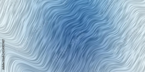 Light BLUE vector layout with circular arc. Abstract illustration with bandy gradient lines. Pattern for ads, commercials.