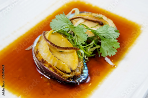 Stewed Abalone On The Plate