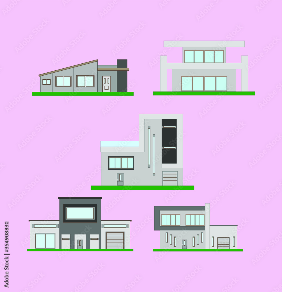modern house. illustration for web and mobile design.