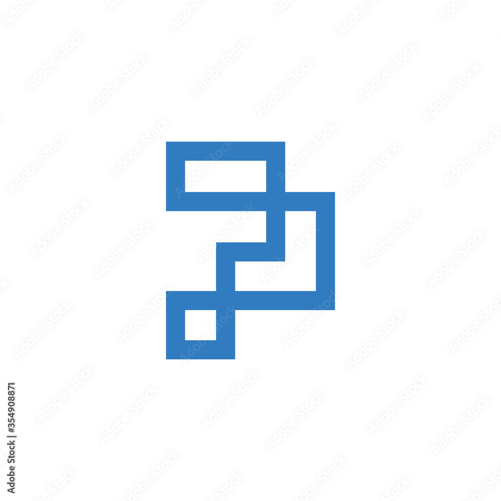 Letter P abstract logo icon design template Letter P abstract logo icon design template