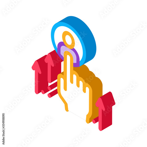 human resource enhancement icon vector. isometric human resource enhancement sign. color isolated symbol illustration