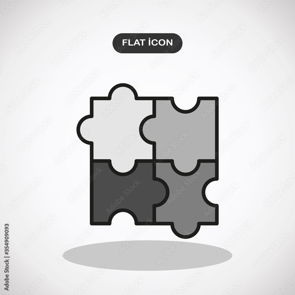 Puzzle icon vector, filled flat sign.Vector illustration. Puzzle icon vector, filled flat sign.Vector illustration.