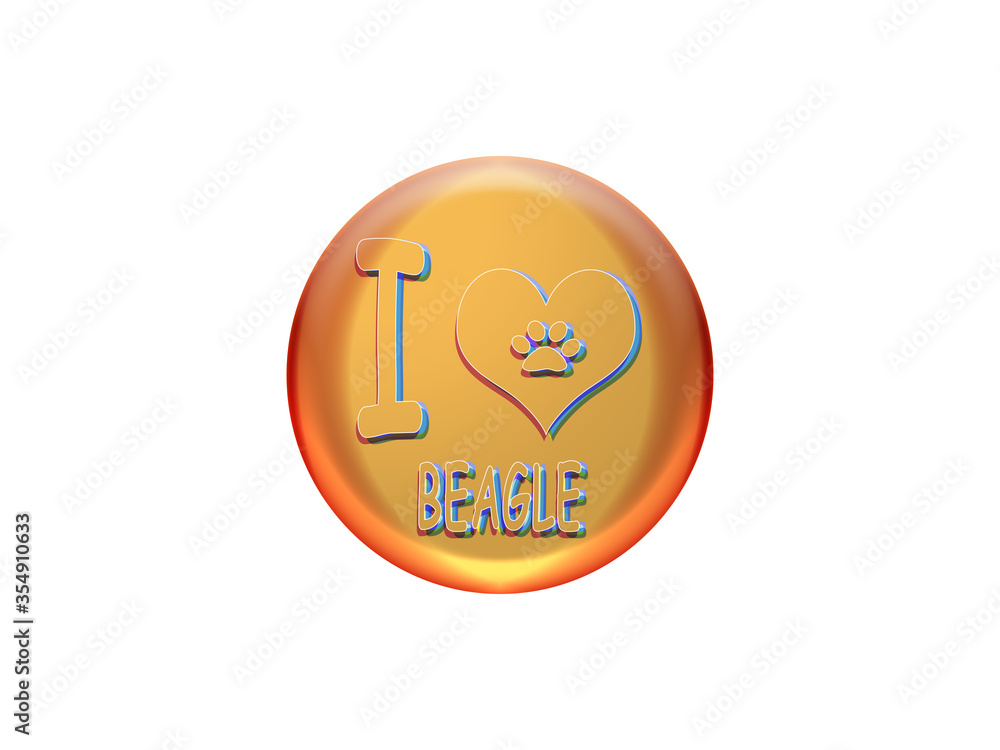 Obraz premium I love Beasgle