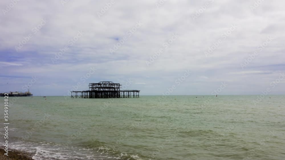 Time lapse of West Brighton pier, on sunny day. Time lapse of West Brighton pier, on sunny day.