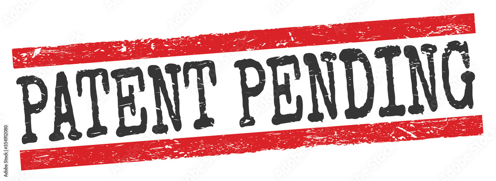 PATENT PENDING red black grungy rectangle stamp sign. PATENT PENDING red black grungy rectangle stamp sign.