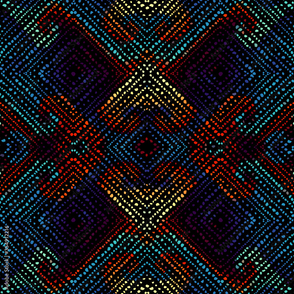 Obraz premium Vector ethnic tribal pattern. Seamless art image.