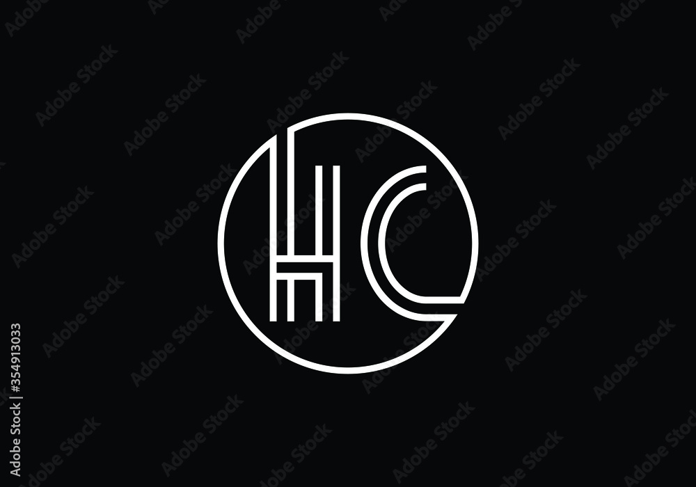 Initial Monogram Letter H C Logo Design Vector Template. HC Letter Logo Design Initial Monogram Letter H C Logo Design Vector Template. HC Letter Logo Design
