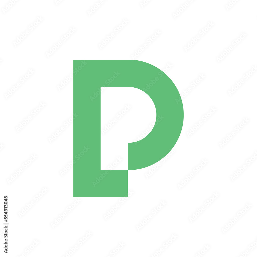 Letter P abstract logo icon design template