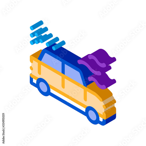 air cleaning machine icon vector. isometric air cleaning machine sign. color isolated symbol illustration