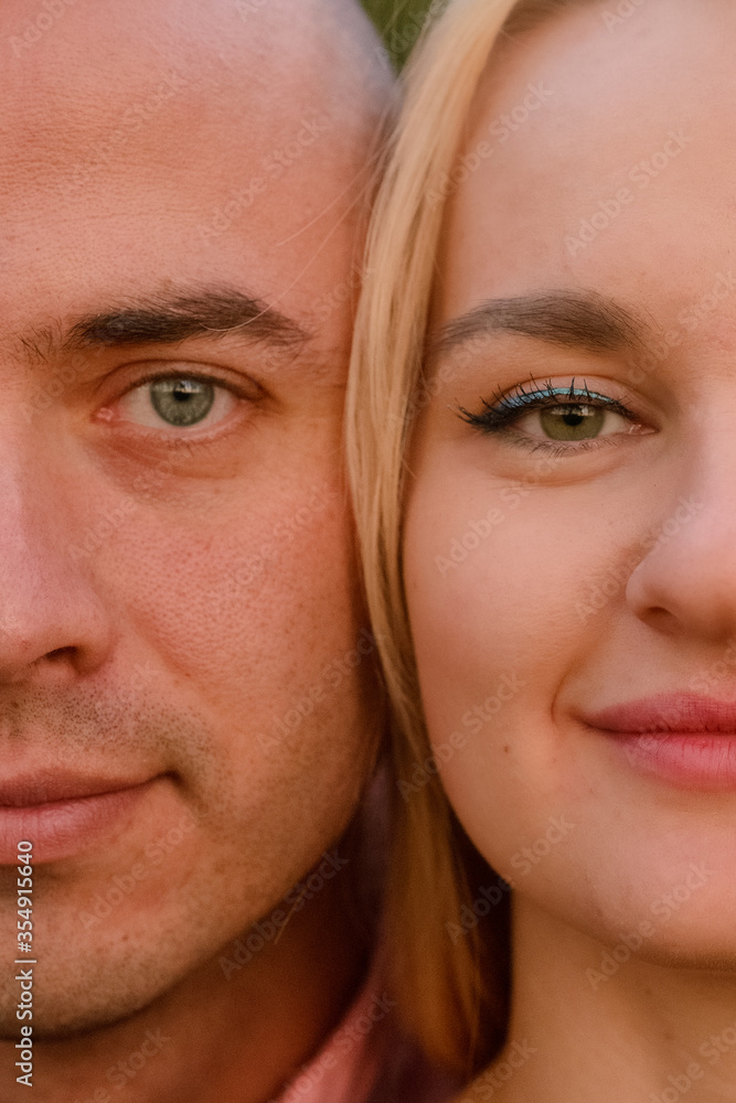 Man and woman close-up. Man and woman close-up.